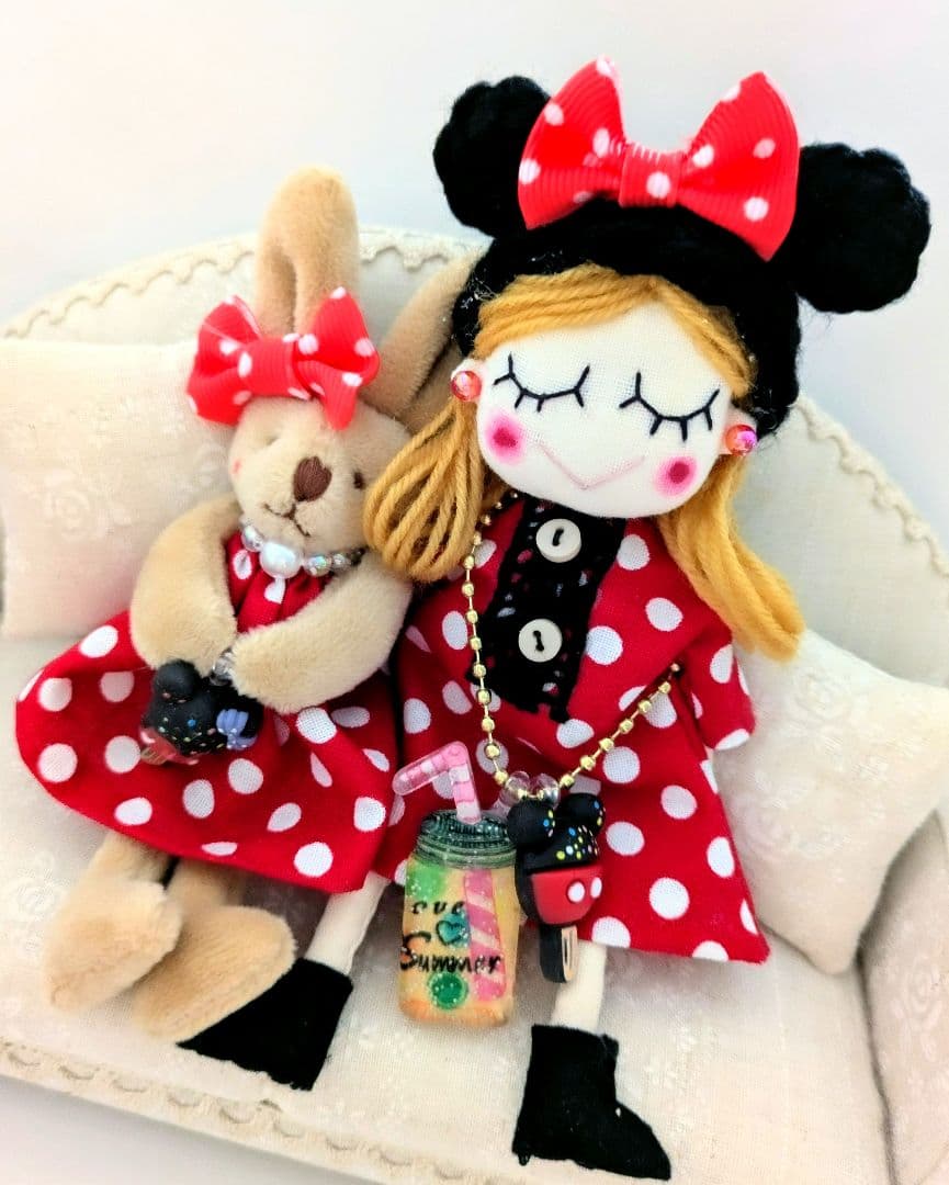 Kyokotan様　ハンドメイド❉ドールチャーム＆うさぎチャーム❉バッグチャーム