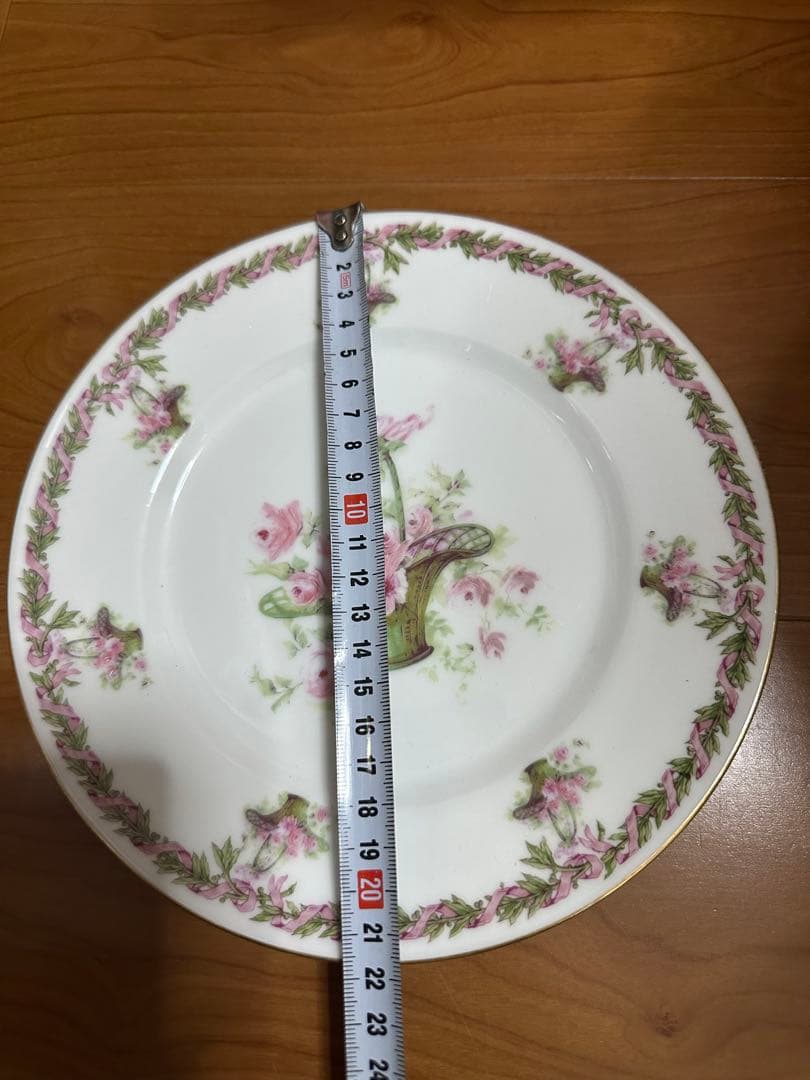 リモージュ 花かごの皿 約21.5cm アンティーク　￼フラワーバスケット