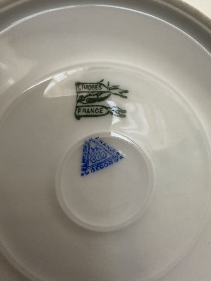 リモージュ 花かごの皿 約21.5cm アンティーク　￼フラワーバスケット