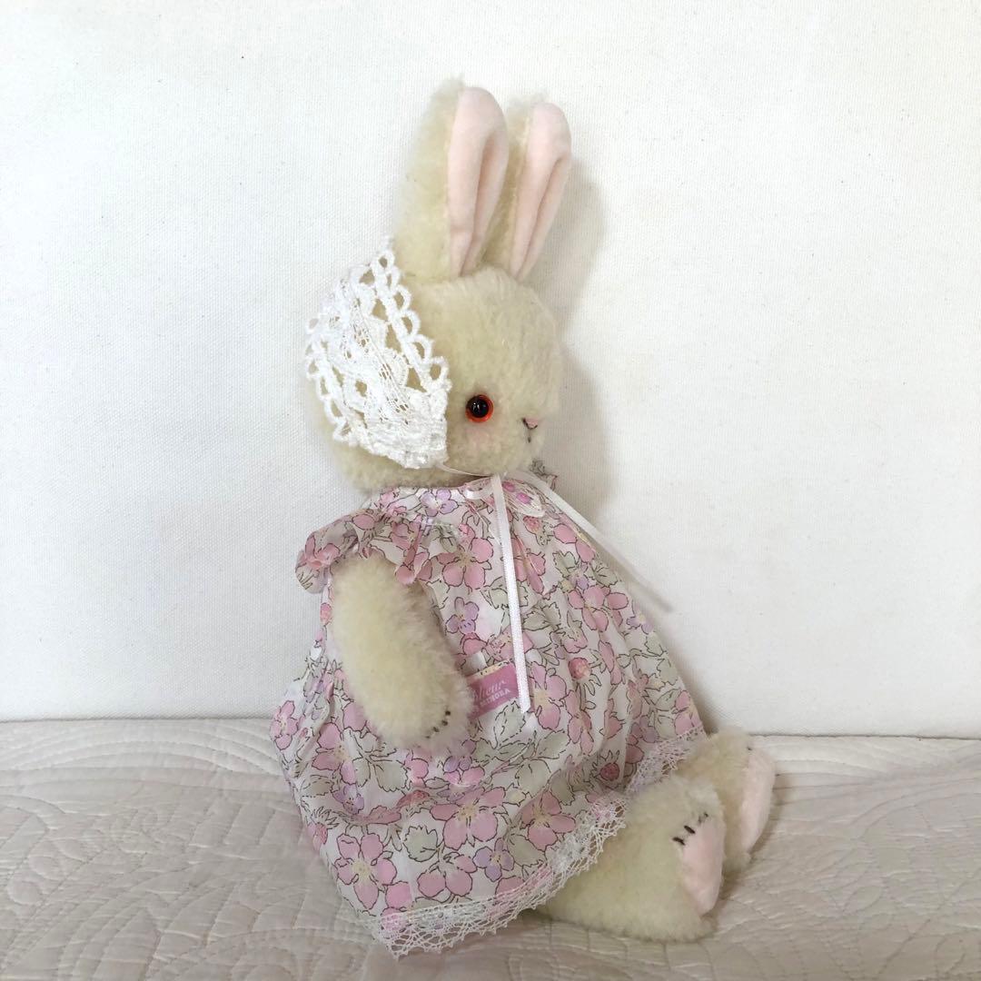 ハンドメイド　たち耳うさぎちゃん　アルパカ&ウールのぬいぐるみ