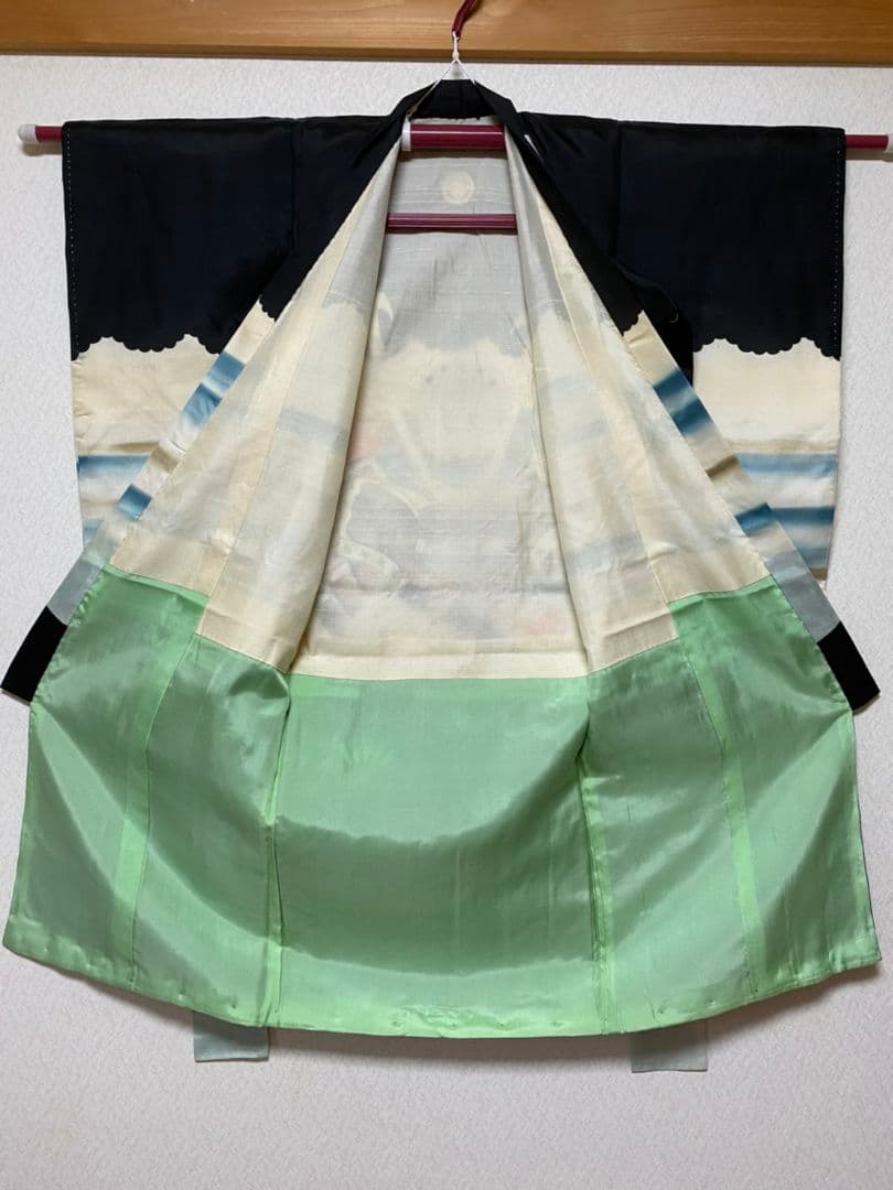 No.157アンティーク子供着物正絹七五三男の子着丈99センチ裄丈40センチ