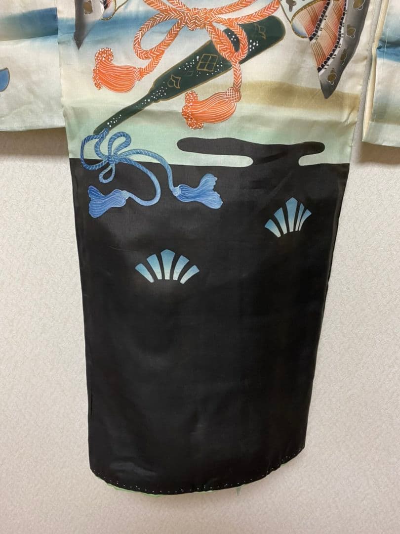 No.157アンティーク子供着物正絹七五三男の子着丈99センチ裄丈40センチ