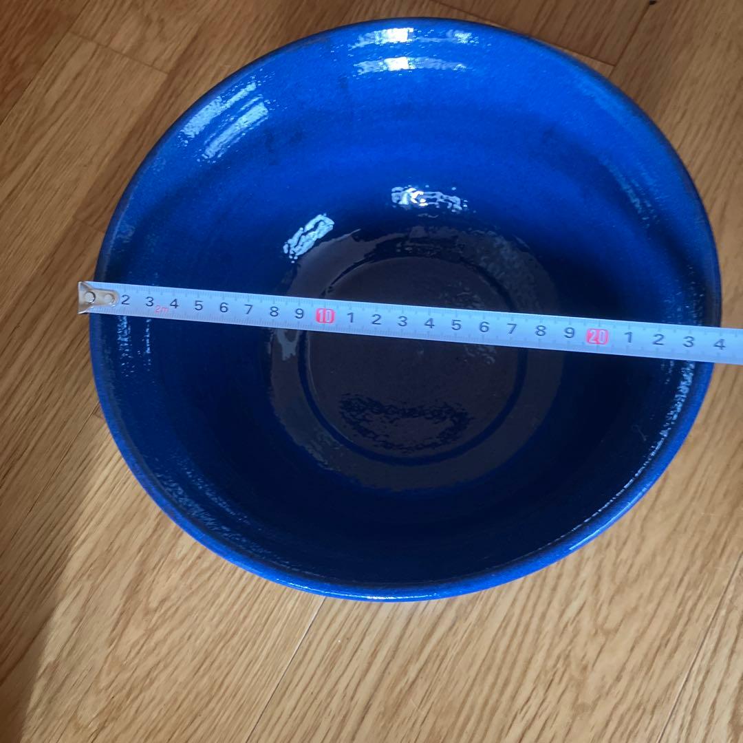 旧東ドイツ製　テューリンゲンの森　青い陶器のボウル（大）　ビンテージ？