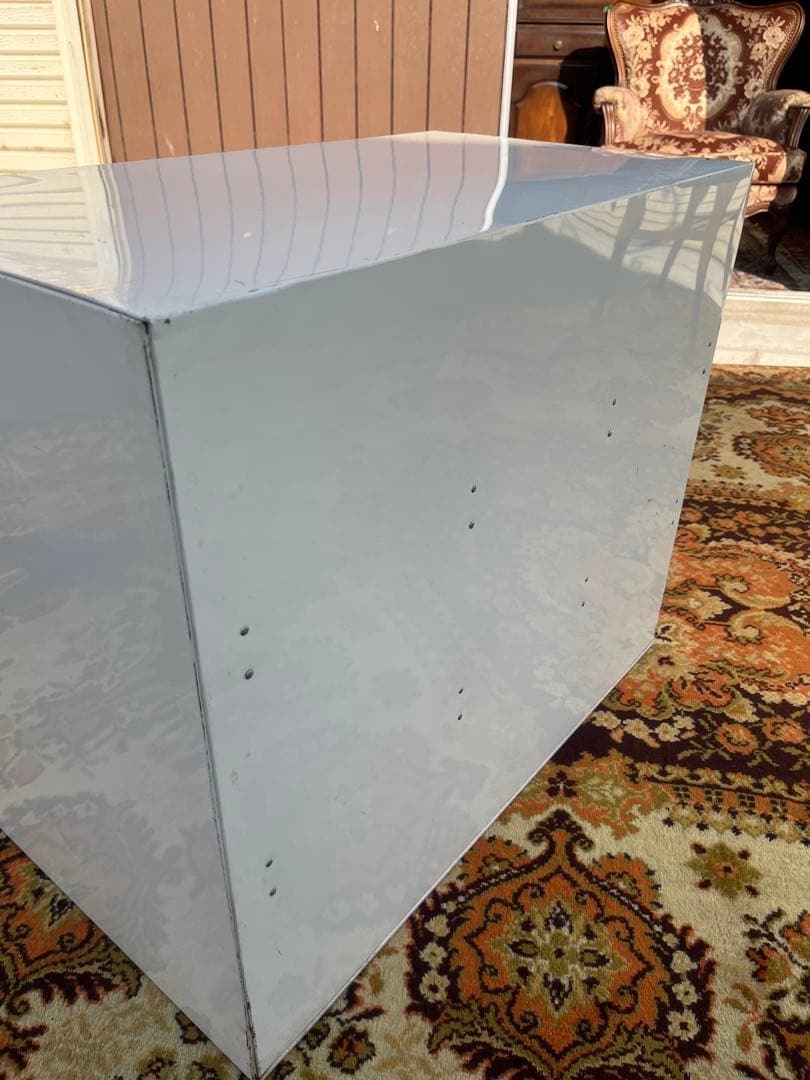 ② レトロポップ 収納ケース インテリア 当時物 昭和レトロ オレンジ3段ケース