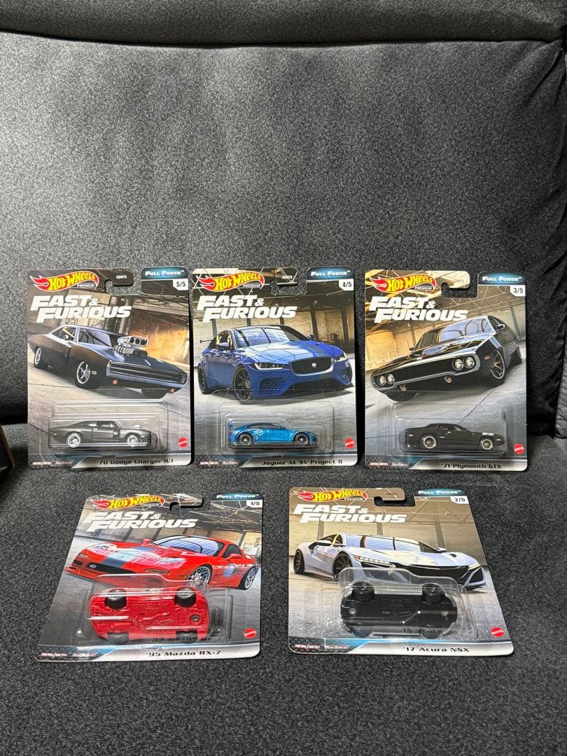 M*u様 ホットウィールプレミアム ワイルドスピード FULL FORCE 5台