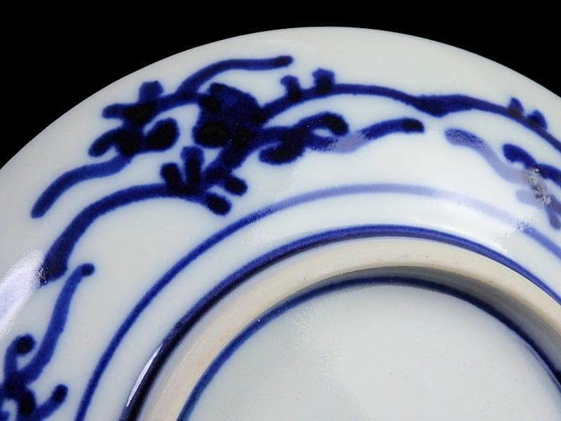 大聖寺伊万里　金襴手　窓絵　花の図　４寸皿　N917AS-fbus