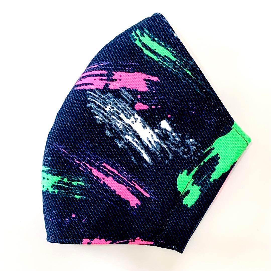 No.648 オーダーマスク　デニム　ペンキ　インク　ハンドメイド　おまとめ割