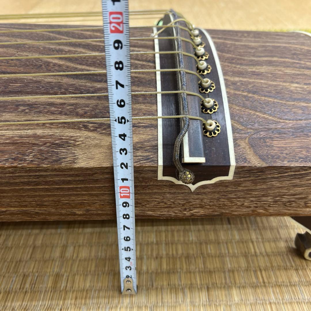 すだれ彫　13弦　琴　舌に蒔絵　全長190㎝　東な7-0703②