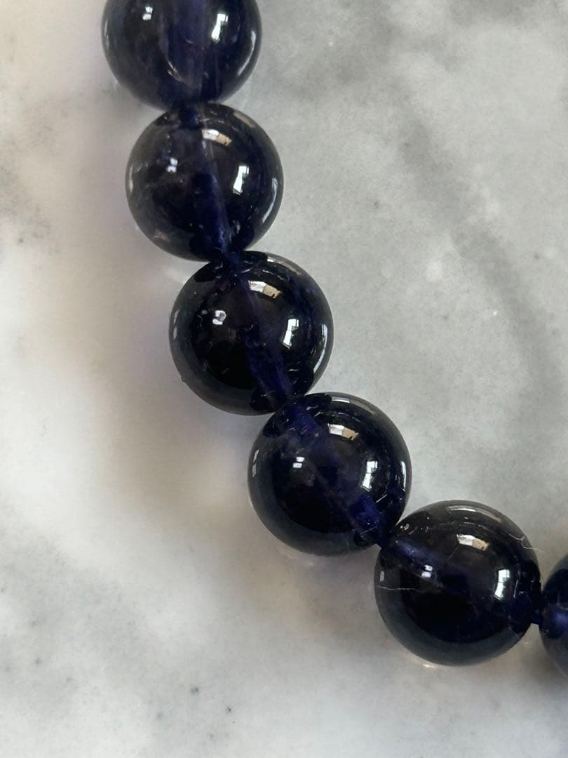 高品質アイオライトブレスレット9.4ミリ