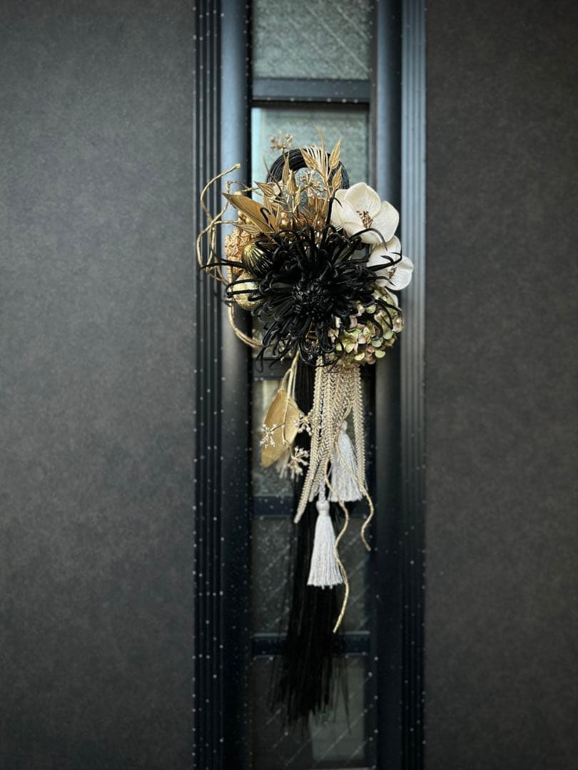 お正月飾り・お正月飾りブラック・しめ縄・しめ飾り・お正月飾りモダン・しめ縄黒