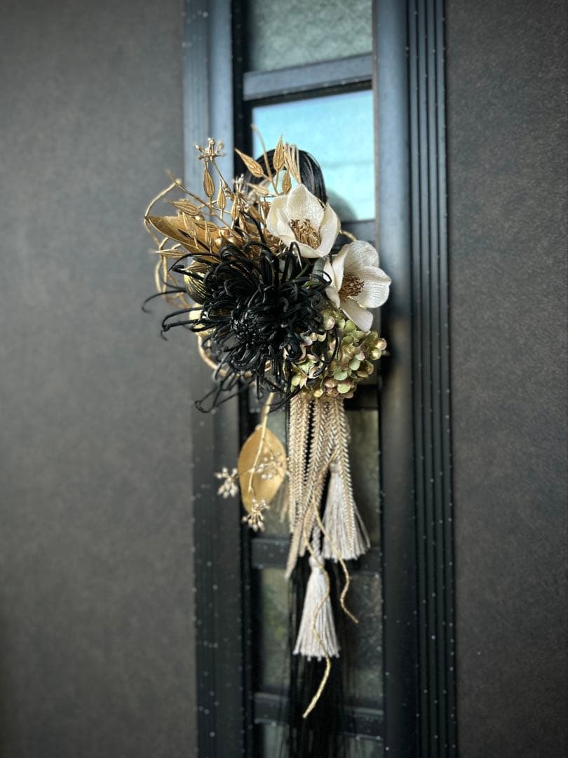 お正月飾り・お正月飾りブラック・しめ縄・しめ飾り・お正月飾りモダン・しめ縄黒