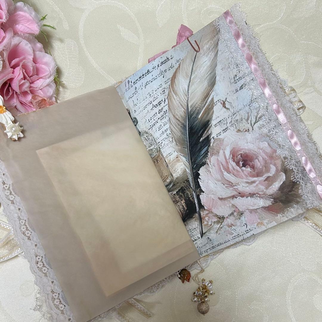 薔薇とレースのジャンクジャーナル・雑記帳トレペ仕様　Classical Lady