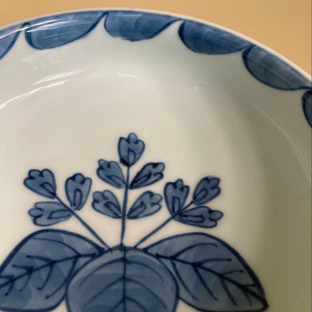 有田焼 古伊万里 源右衛門窯 染付 桐花見込 五三桐 小鉢 5客揃