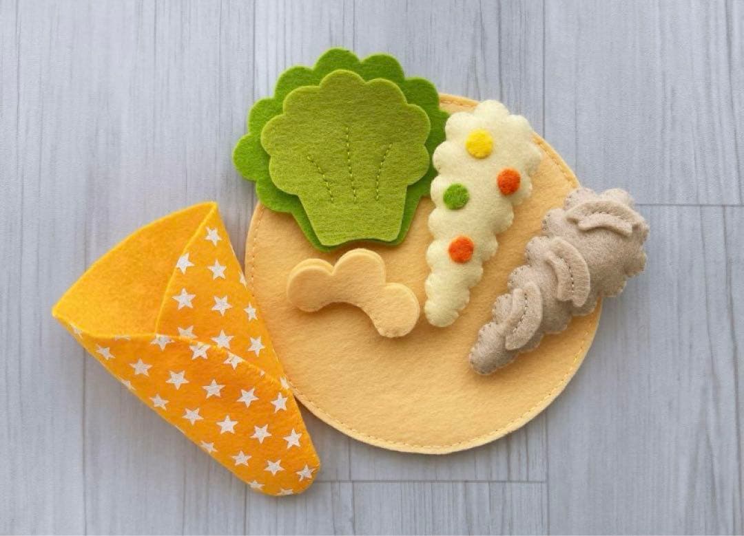 クレープセット フェルト おままごと ハンドメイド《サラダ系》 オーダー