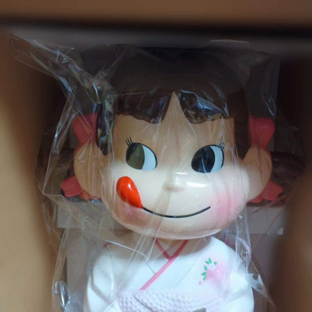 【希少品】不二家 ペコちゃん 大型人形 白