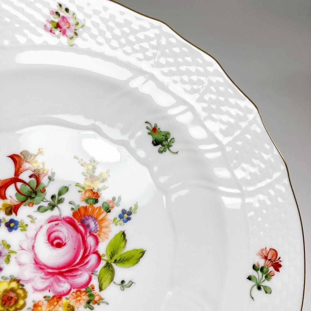 ヘレンド ヘレンドブーケ（フラワーブーケ）プレート（約18㎝）2枚　ケーキ皿