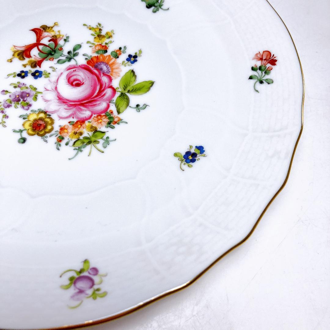 ヘレンド ヘレンドブーケ（フラワーブーケ）プレート（約18㎝）2枚　ケーキ皿