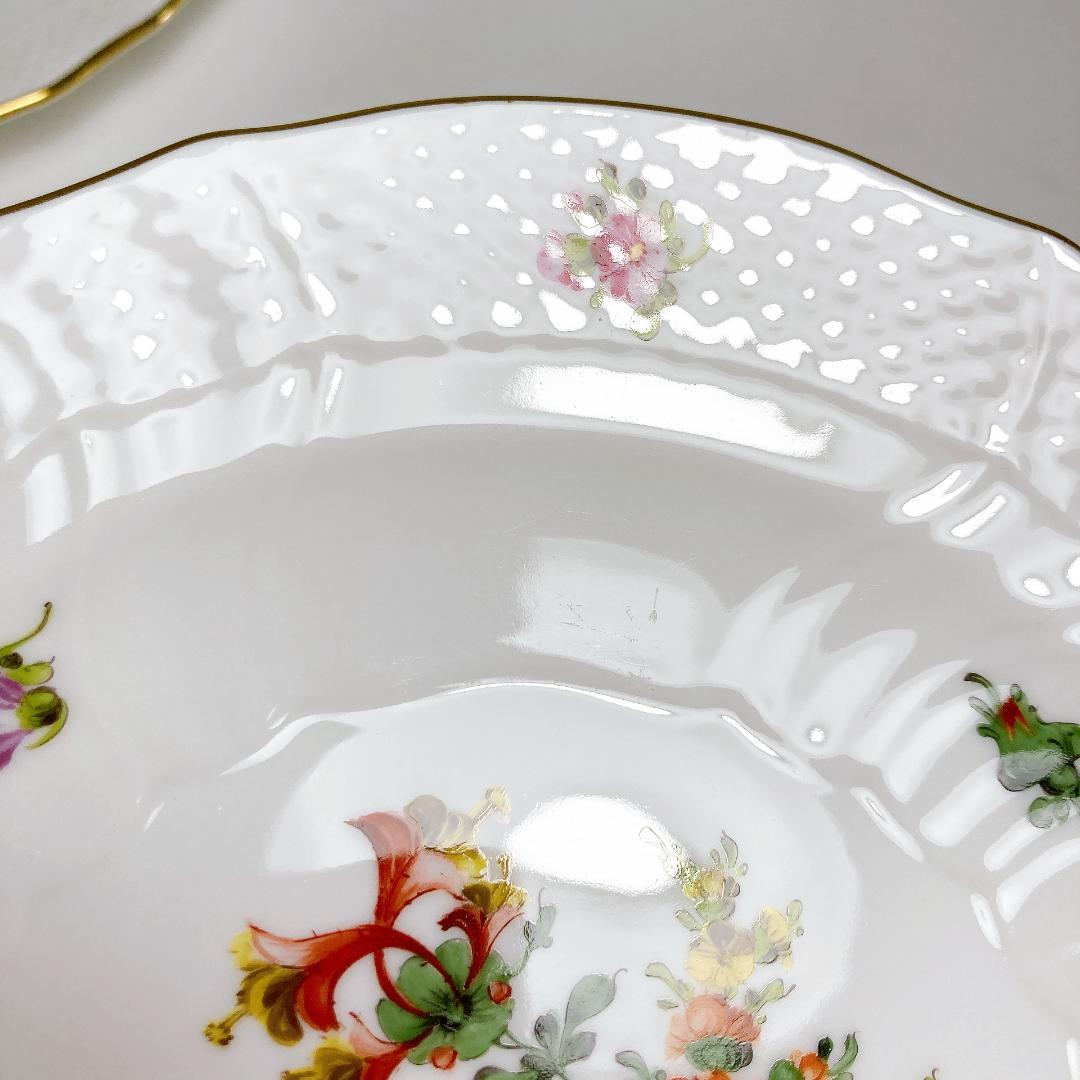 ヘレンド ヘレンドブーケ（フラワーブーケ）プレート（約18㎝）2枚　ケーキ皿