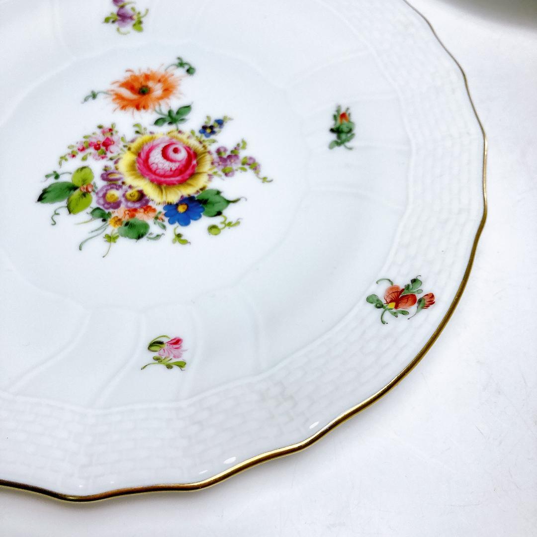 ヘレンド ヘレンドブーケ（フラワーブーケ）プレート（約18㎝）2枚　ケーキ皿
