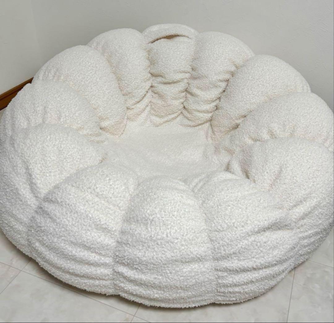 【はるは】☆smoo jack ビーズクッション ビーズソファホワイト