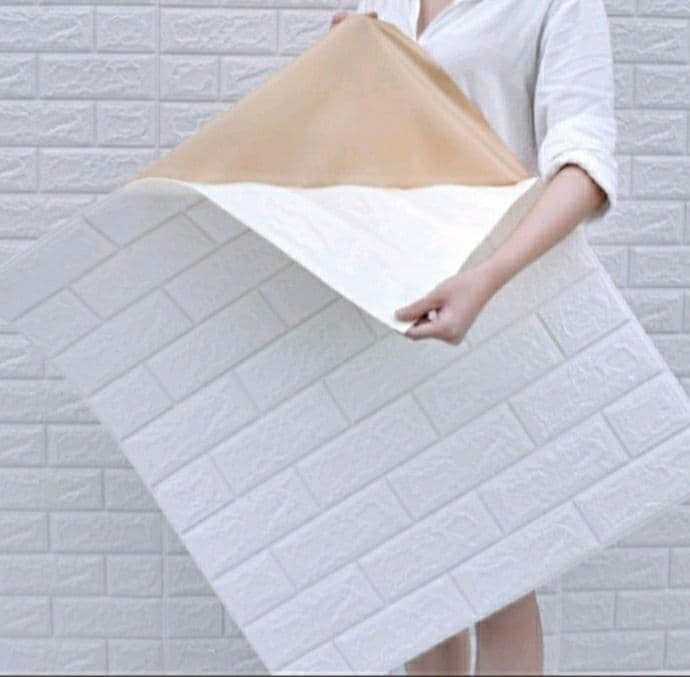 40枚セット 3D壁紙 DIYレンガ調壁紙シール ホワイト レンガ調壁紙