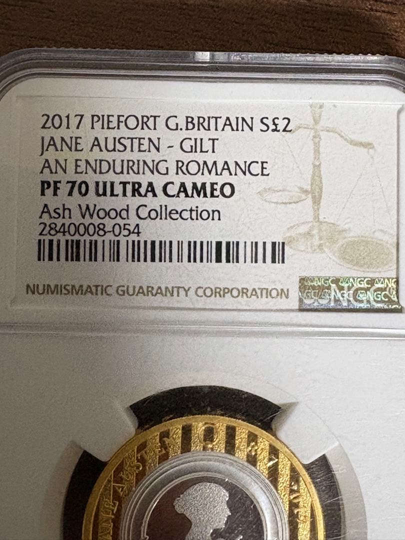 NGC PF70 ジェーン・オースティン　記念シルバーピエフォール 2ポンド