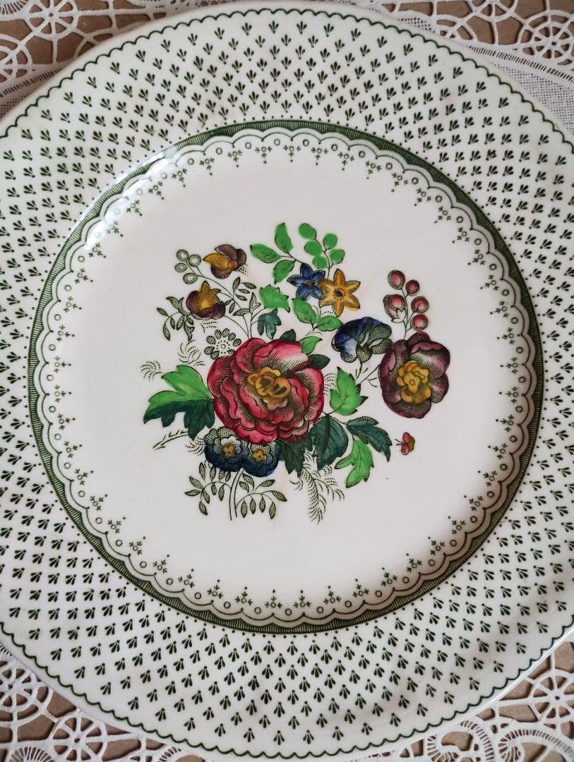 メイソンズ『ペインズレイ』グリーン ケーキ皿 サイドプレート 4枚セット