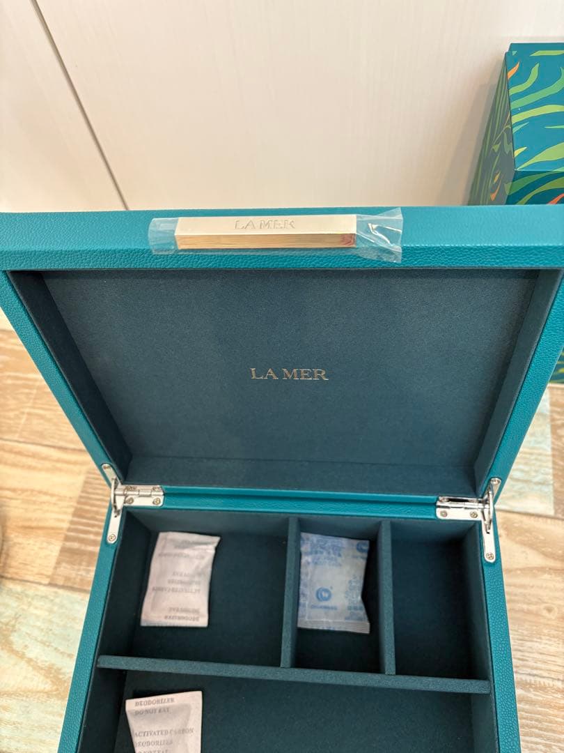 新品　箱シート付　LA MER ラ・メール 青 ジュエリーボックス　収納ボックス