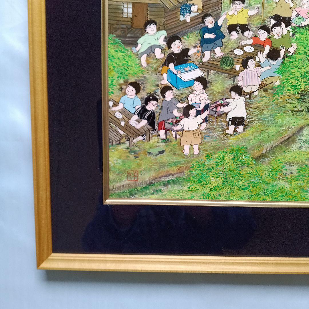 岡田祥子作　アクリル原画「愉快な仲間たち」