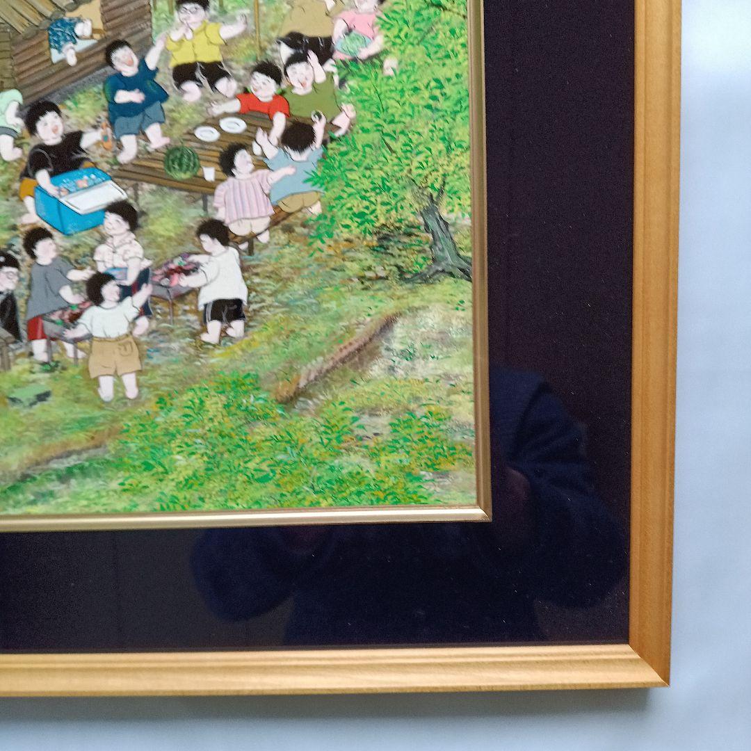 岡田祥子作　アクリル原画「愉快な仲間たち」