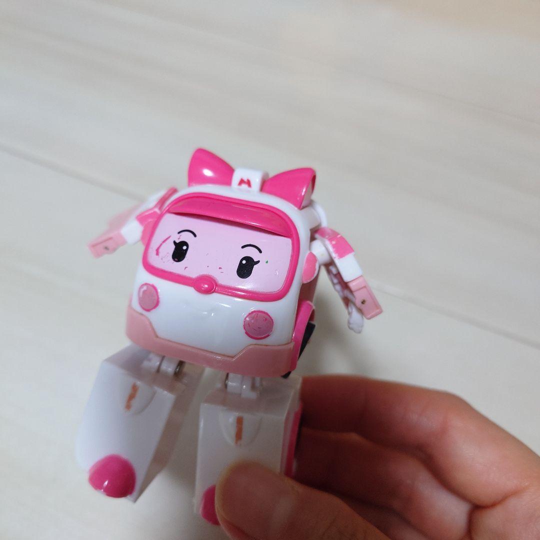 ロボカーポリー　変身変形ロボット　ダイキャスト　ミニカー　スクールビー　収納