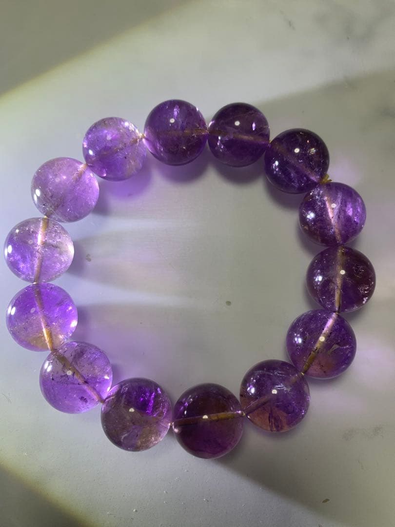 アメトリン ビーズブレスレット　17ミリ　内径18.5 高品質