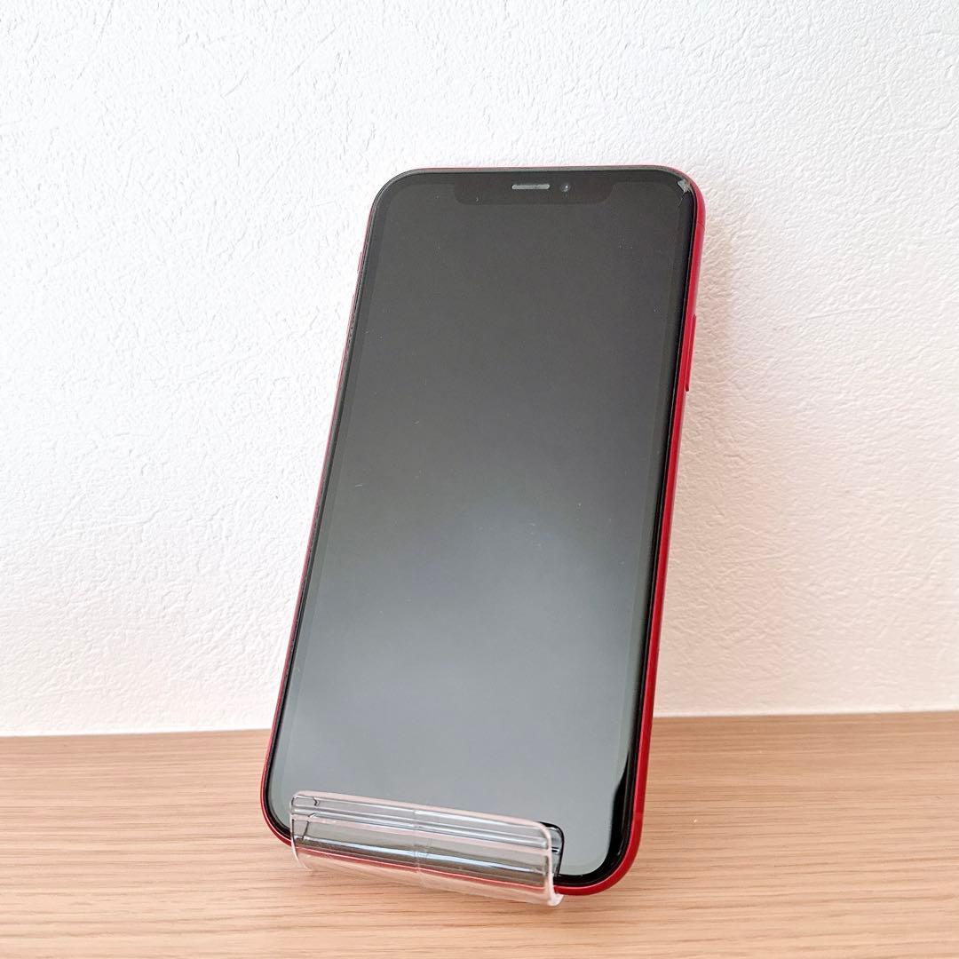 iPhone ⅩR 64GB レッド SIMフリー バッテリ82%【本体のみ】