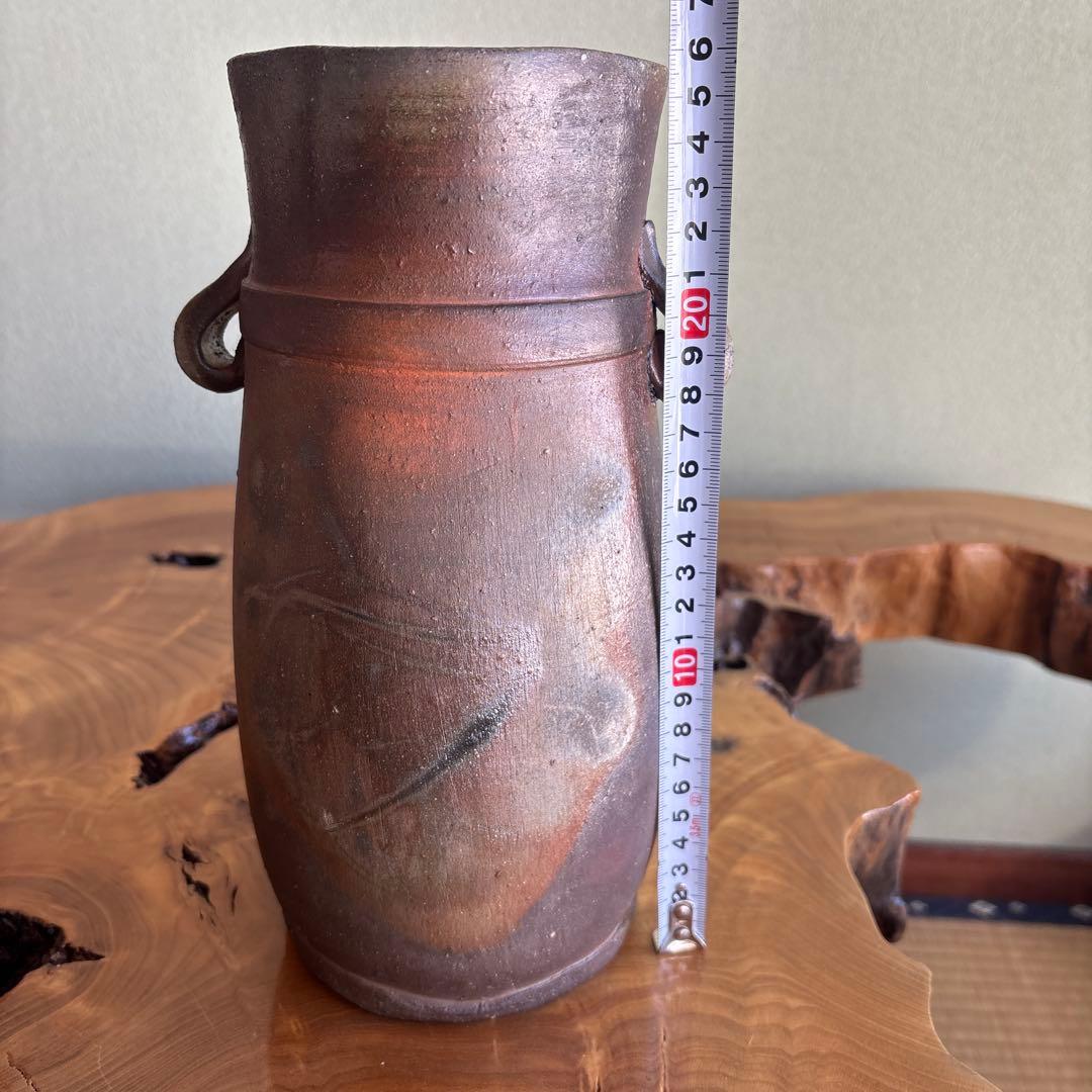 備前焼 花入 森宝山窯 高さ25.5cm 共箱