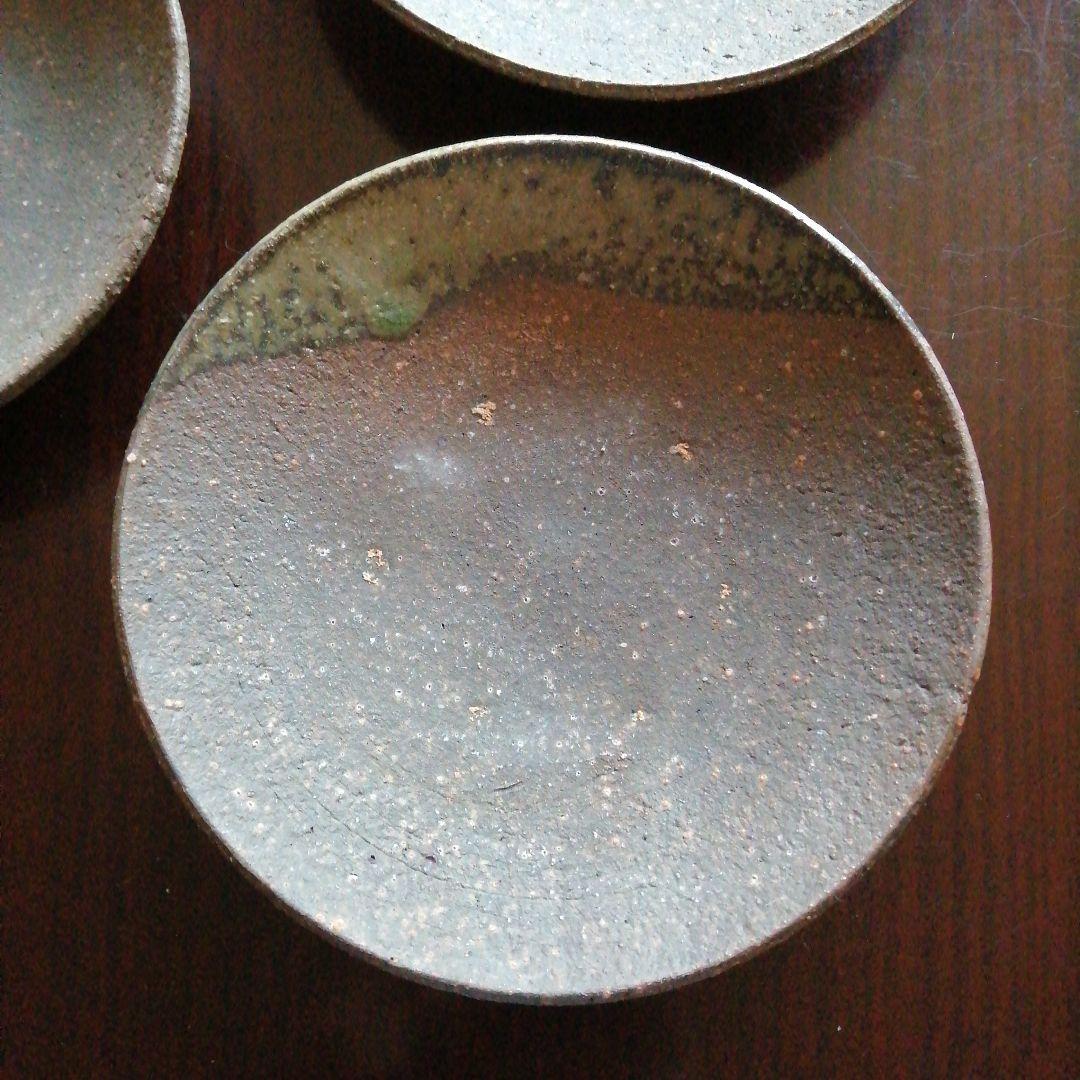 常滑焼　大迫みきお　灰釉中皿　5枚　15.5cm
