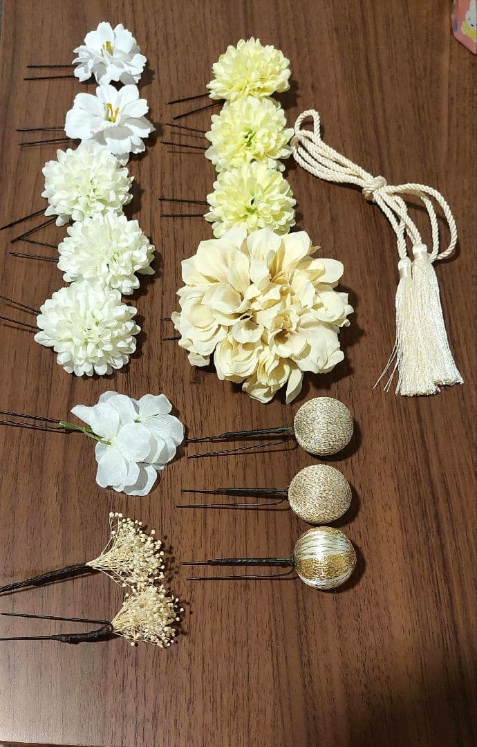 前撮り　ブーケ ブートニア 毛氈 髪飾り ガーランド