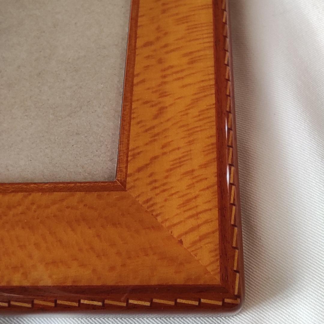 【希少】HERMES フォトスタンド　マホガニーラッカー　ステッチ模様