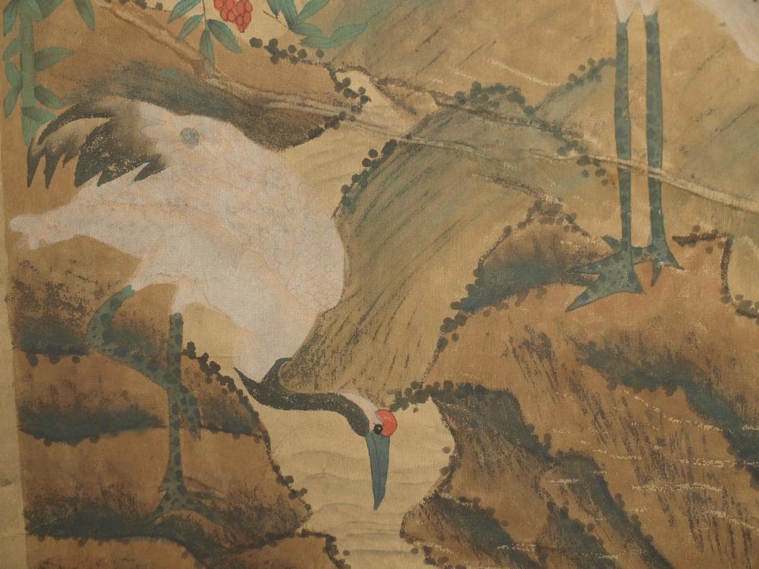 民間仕入れ品　中国　近时代の画家　苏长春作 掛け軸肉筆絵BD283A12-1