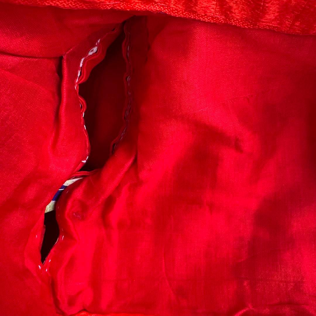 市松人形 15号(52cm)サイズの着物　比翼仕立て　紫　淡い色の花　11