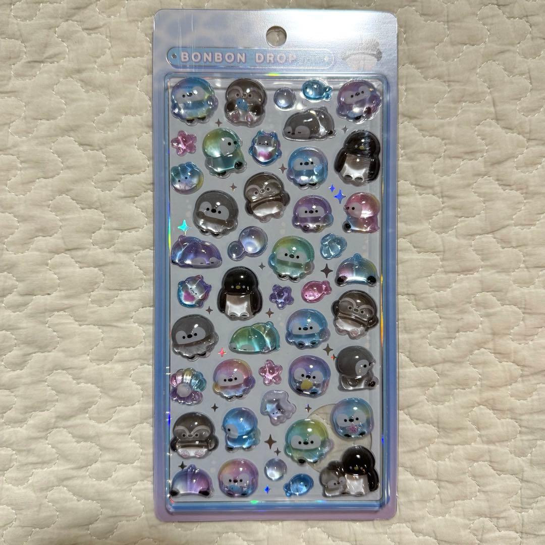 正規品　水族館限定　ボンボンドロップシール　6種　コンプリート　うみのいきもの