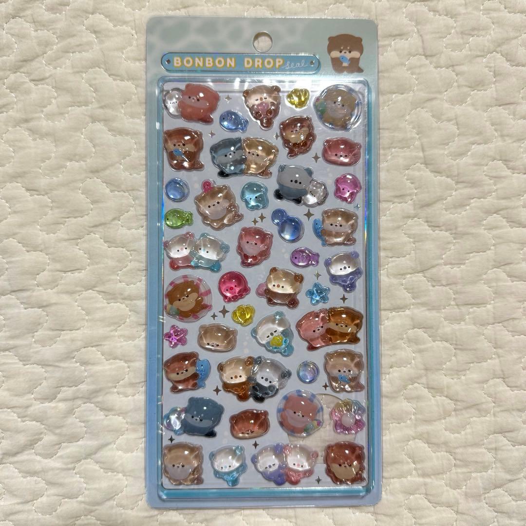 正規品　水族館限定　ボンボンドロップシール　6種　コンプリート　うみのいきもの