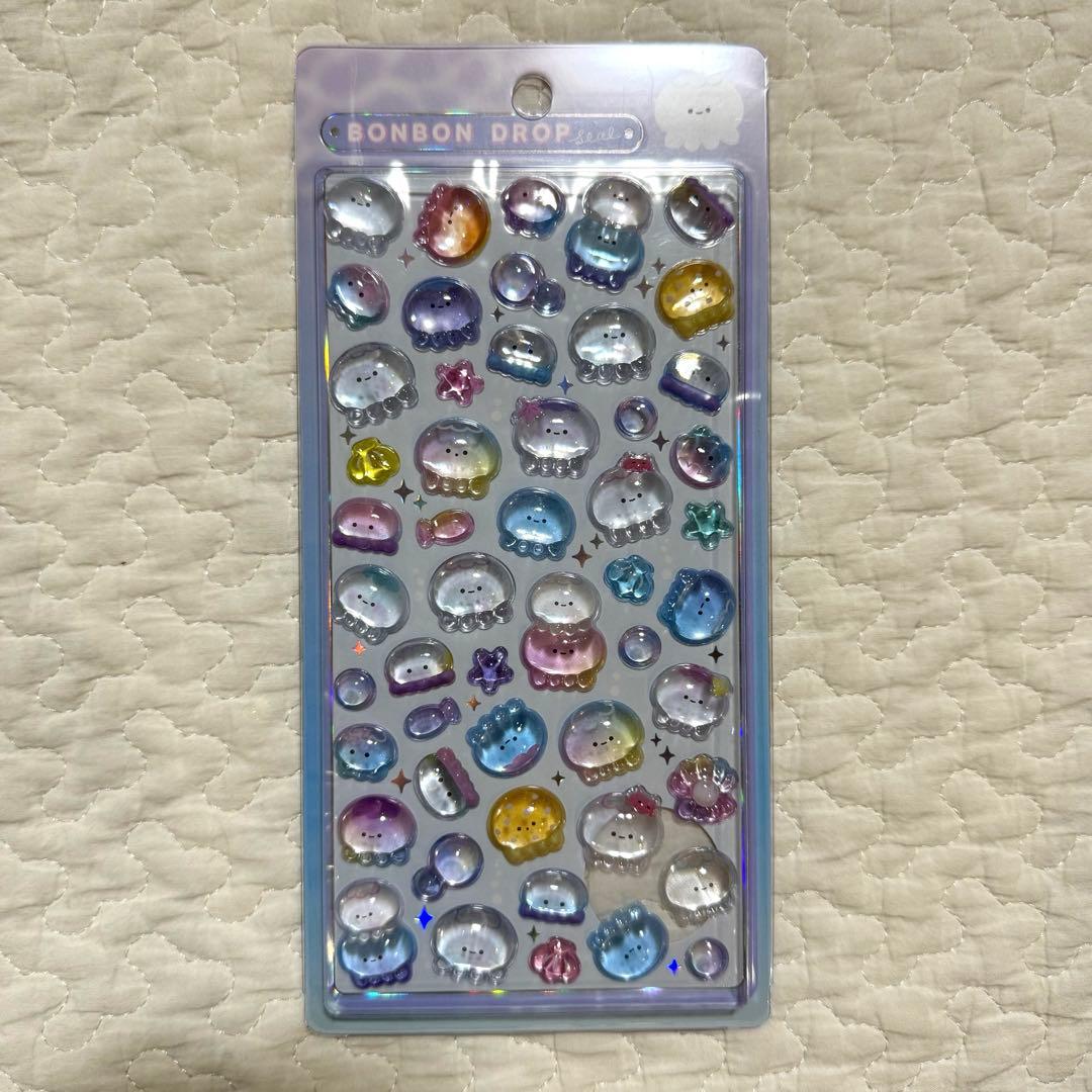 正規品　水族館限定　ボンボンドロップシール　6種　コンプリート　うみのいきもの