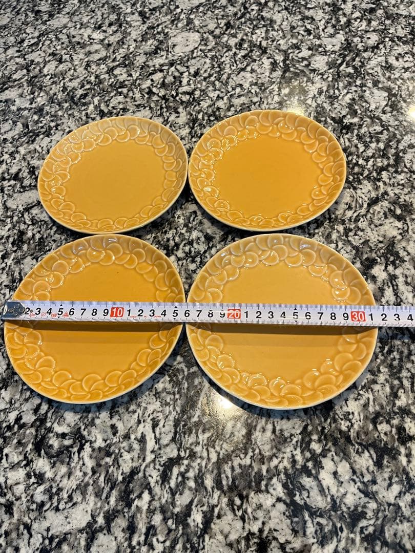 【美品】Jenggalaジェンガラケラミック プルメリア 小皿 取皿4枚セット