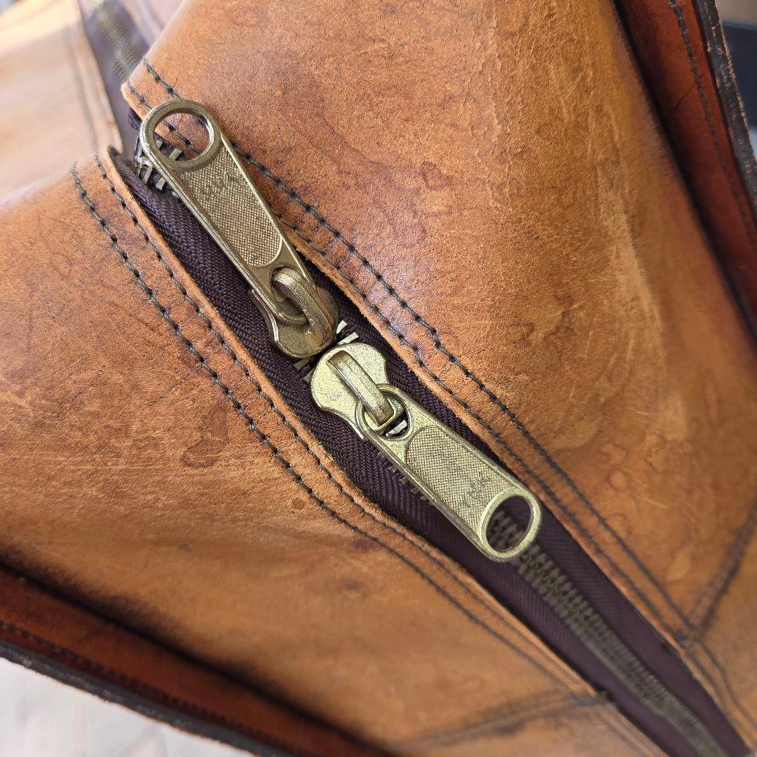 ヴィンテージJustin ジャスティン レザートラベルバッグ 本革 USA製