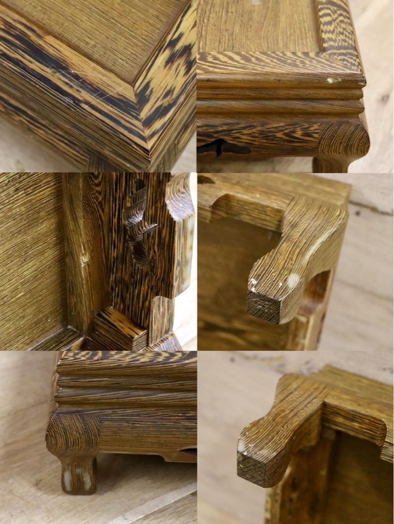 GMHH317A○鉄刀木 タガヤサン 花台 飾り台 床の間 和風 木製 盆栽台