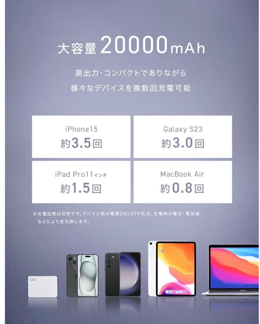 CIO smartcoby trio 67W 20,000mAh PSE認証品