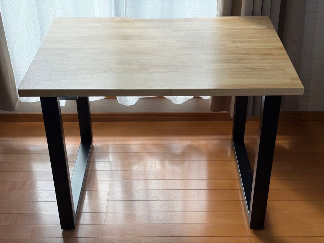 く*ろ様 THE TABLE / ラバーウッド ナチュラル × Black St