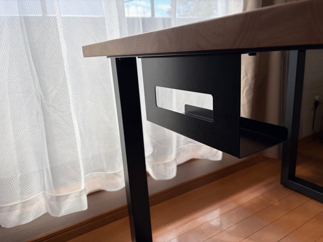 く*ろ様 THE TABLE / ラバーウッド ナチュラル × Black St