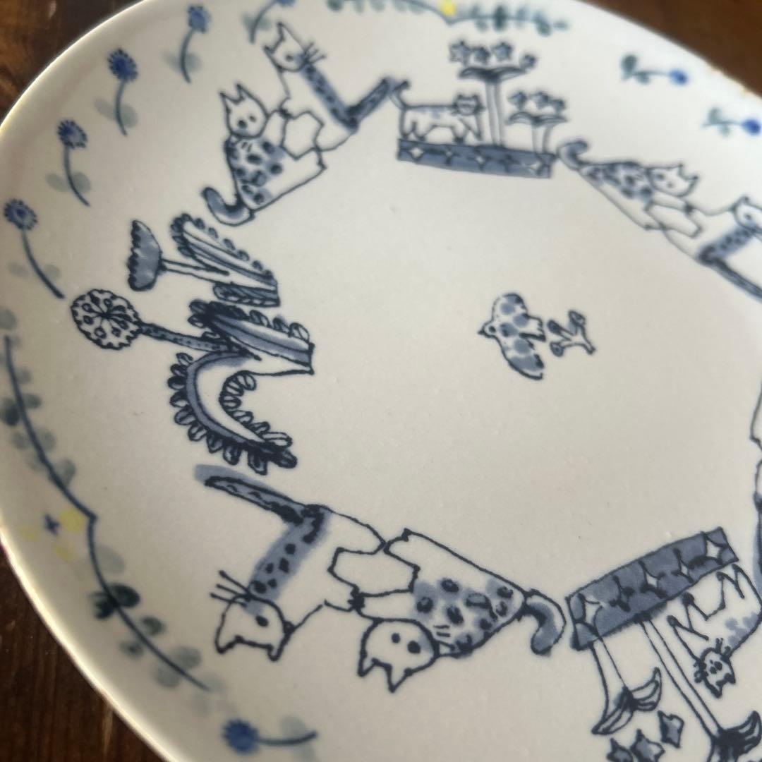 作家　陶芸作家　ミシャコシャ　mizacosha 半磁器プレート　猫　完売品