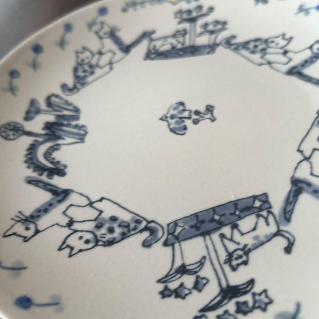 作家　陶芸作家　ミシャコシャ　mizacosha 半磁器プレート　猫　完売品